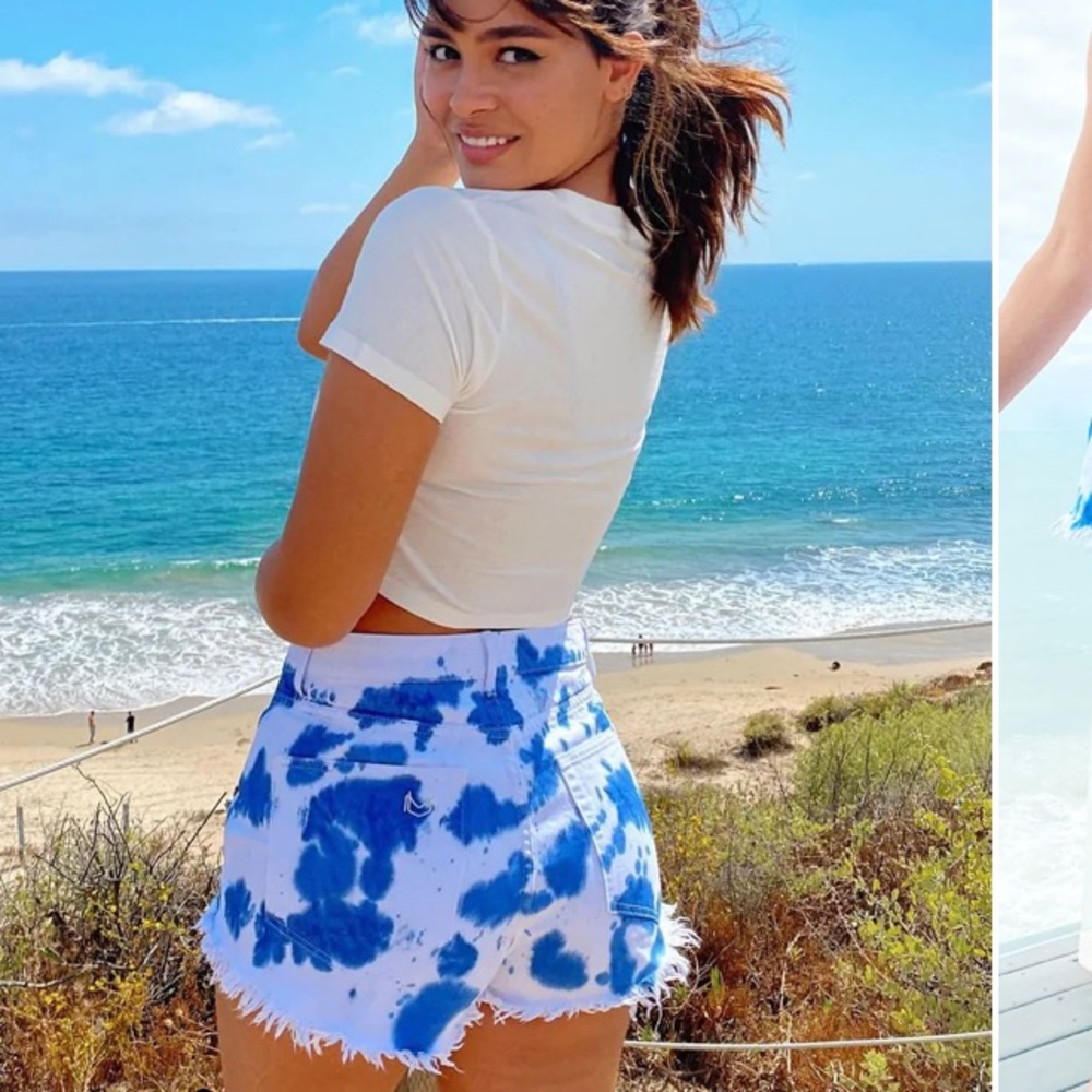 NWT Show Me Your Mumu high waisted tie dye shorts sz 24